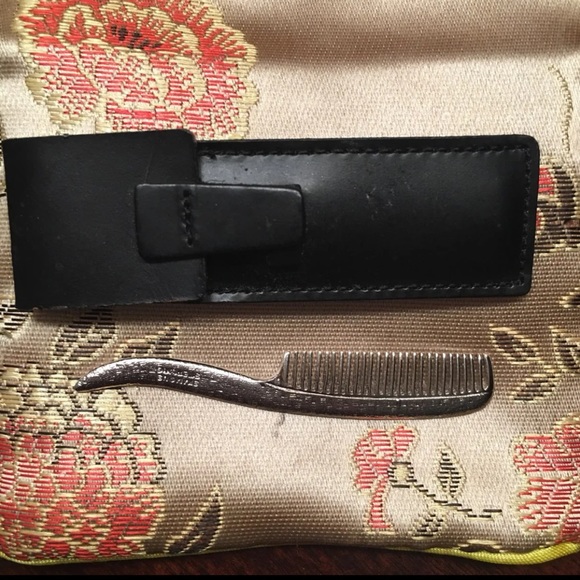 Antique solid sterling silver eyebrow beard comb - Picture 4 of 9